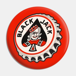 Vintage Black Jack Bottlecap Pin