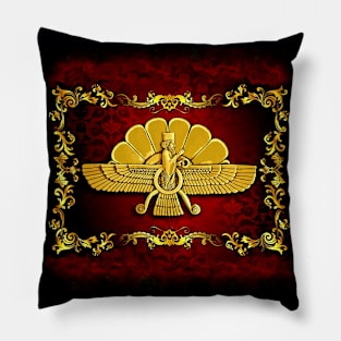 Golden Ahura Mazda Pillow