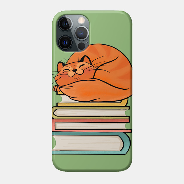 With Books And Cats Life Is Sweet - Books - Phone Case