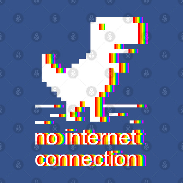Disover dinosaur no internet connection - No Internet Dino - T-Shirt