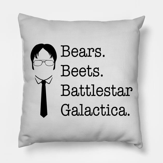 Bears. Beets. Battlestar Galactica. Pillow by BearWoodTreasures