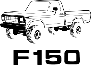 1979 F150 Black Print Magnet