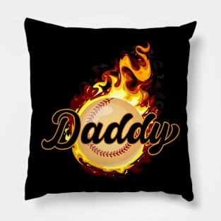 Fire Baseball Daddy Pillow