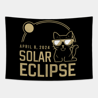 Solar Eclipse -  Cute Cat Tapestry