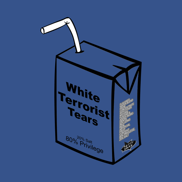 White Terrorist Tears (lapel) by Bubblin Brand