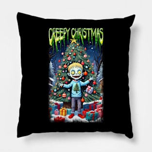 Creepy Christmas Pillow