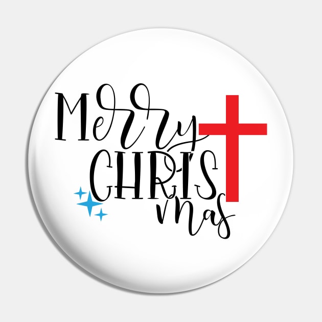Merry Christ Mas Pin by Coral Graphics