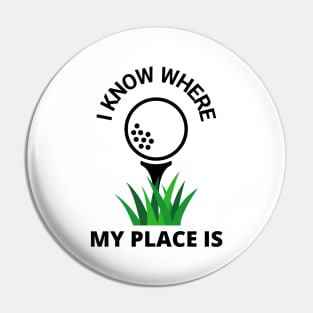 Golf Course Golfer Fun Funny Golfing Pin