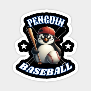 penguin baseball Magnet