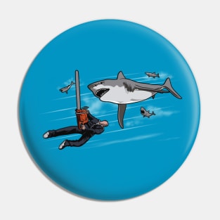 Epic Shark Battle Pin