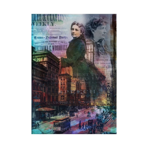 Collage Art Victoria Woodhull by Floral Your Life!