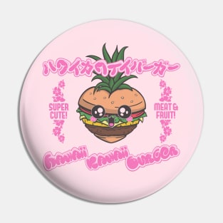 Hawaii Kawaii Burger Pin