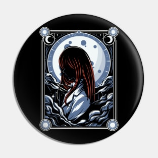 Red Hair Time Travel Pin