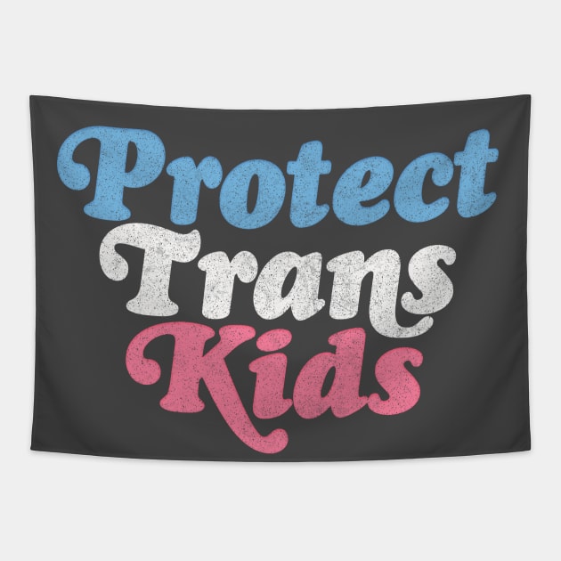 Protect Trans Kids Flag Tapestry by DankFutura