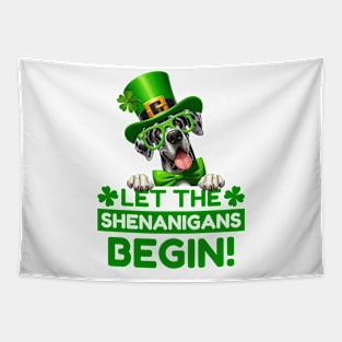 Let the Shenanigans Begin Great Dane Tapestry