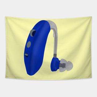 A Blue Hearing Aid Tapestry