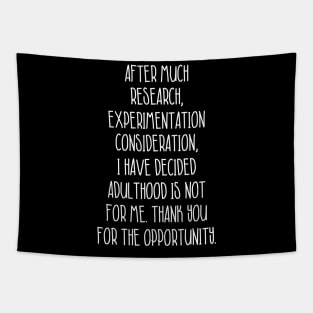 After Much Research Experimentation Consideration Sarcastic Shirt , Womens Shirt , Funny Humorous T-Shirt | Sarcastic Gifts Tapestry