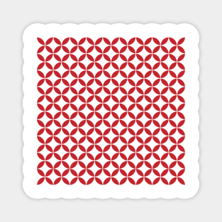 Retro Circles and Diamonds Red 1 Magnet