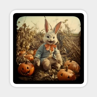 Easter Bunny And Pumpkins Magnet