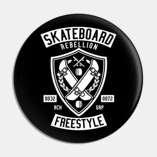 Skateboard Rebellion Pin