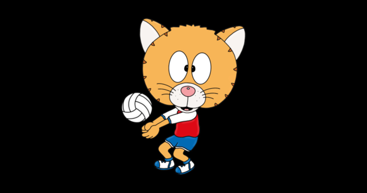 KATZE CAT VOLLEYBALL SPORTS Cat Sticker TeePublic
