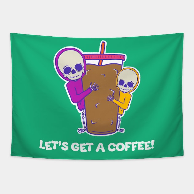 Let's Get A Coffee! Tapestry by cecececececelia