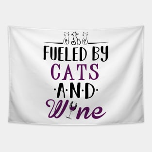 Fueled by Cats and Wine Tapestry