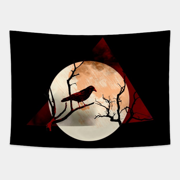 Black raven Tapestry by Cybertrunk