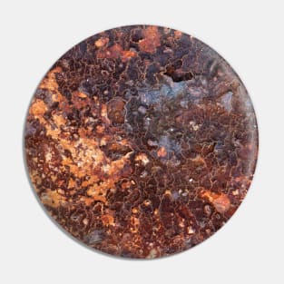 Beautiful Rust Pattern from Saltwater Corrosion Pin