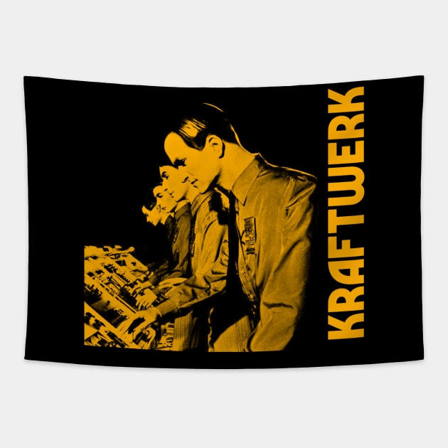 Kraftwerk Retro Fanart Tribute Design Tapestry by DankFutura