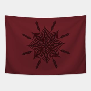 mandala floral ink design Tapestry