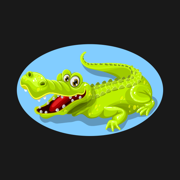 Cartoon Crocodile Vector Design by PatrioTEEism