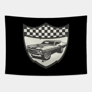 Racing Car Muscle Car Logo Motorsports Tapestry