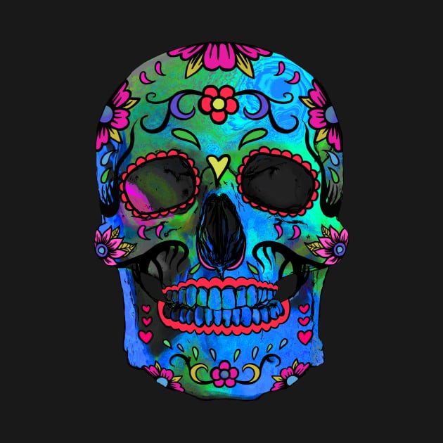 Bright skull for the celebration of the day of the dead - El Día de Muertos by ChristinaPaliy