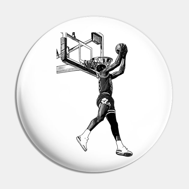 Michael Jordan Slam Dunk Pin by Ubbay-cool