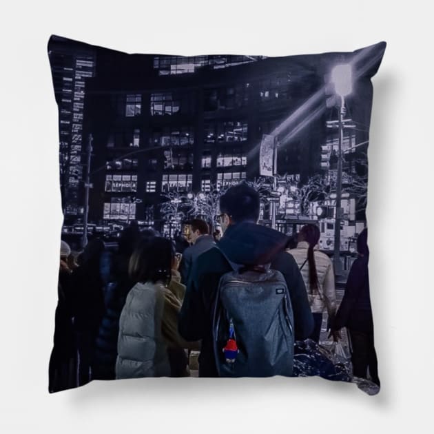 Columbus Circle, Manhattan, NYC Pillow by eleonoraingrid