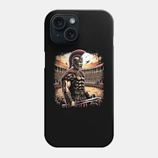 Spartan Gladiator Valor T-Shirt - Unleash the Warrior Spirit Phone Case