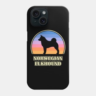 Norwegian Elkhound Vintage Sunset Dog Phone Case