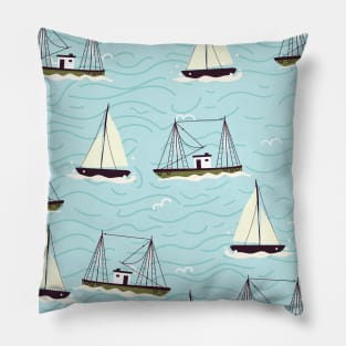 Vintage nautical pattern Pillow