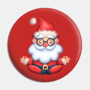 Santa Meditating Pin