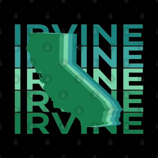 Irvine California Green Repeat by easytees