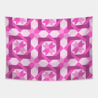 Pink Nancy's Fancy Patchwork Print Pattern Tapestry