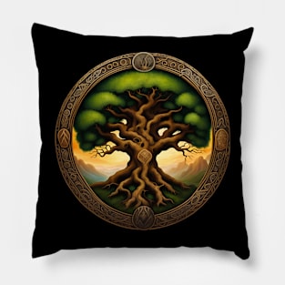 Yggdrasil Viking World Tree Norse Tree of Life Pillow