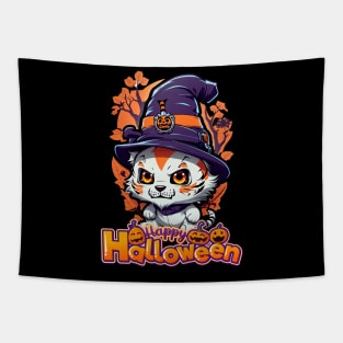 Happy Halloween Cute Kitty! Tapestry