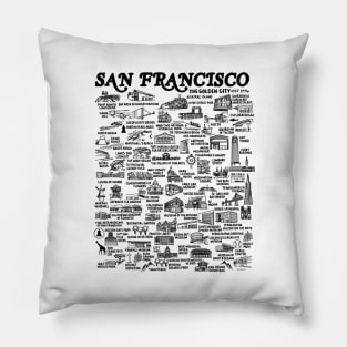 San Francisco Map Pillow