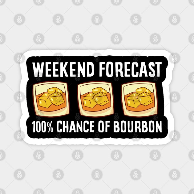 Weekend Forecast 100% Chance Of Bourbon Magnet by EQDesigns