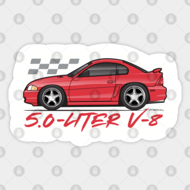 - Rio Red - 96 Mustang - Sticker | TeePublic - Rio Red - 96 Mustang - Sticker | TeePublic