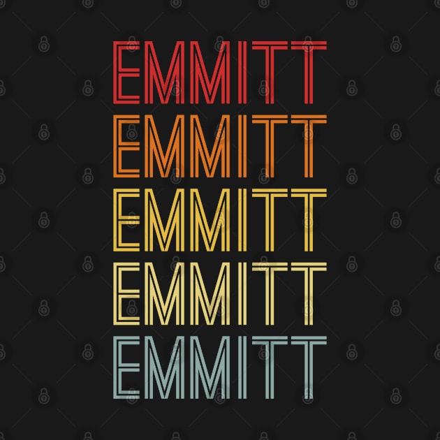 Emmitt Name Vintage Retro Gift Named Emmitt by CoolDesignsDz