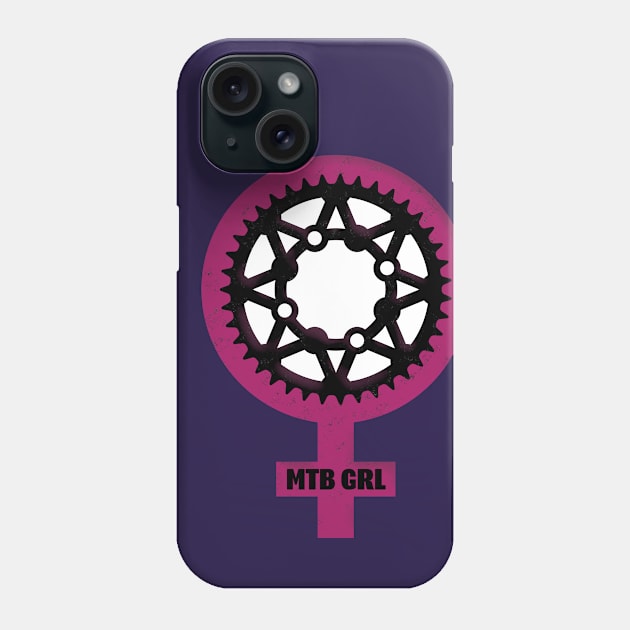 Bike Chainring MTB GIRL Phone Case by Velo Donna