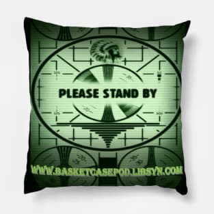 Basketcase Podcast sticker logo Pillow